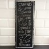 Obrazek typograficzny SPEND YOUR LIFE - 50x20 cm